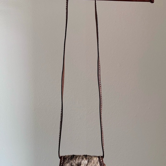 Brighton Leather mini crossbody cowhide bag - Picture 1 of 8